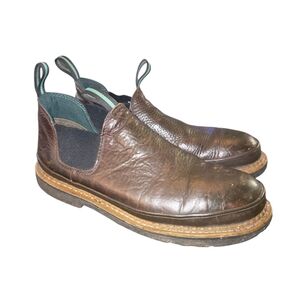 Georgia Giant GS262 Romeo Soggy Brown Leather Steel Toe Pull On Work Shoes Sz 12